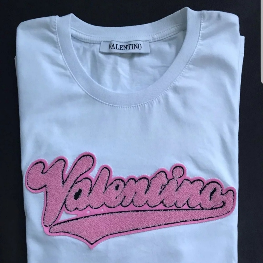 Mens Valentino t shirt XL New nwot white pink